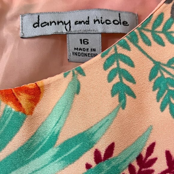 Danny & Nicole Dress 16 Plus Multicolor Tribal Sleeveless Sheath Lined Boho - Picture 6 of 12